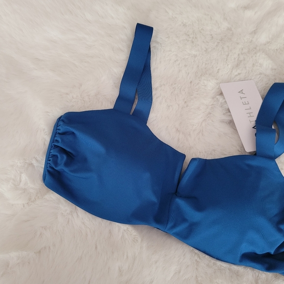 🪁ATHLETA SQUARE NECK V BRA CUP BIKINI TOP SIZE 36B/36C - Picture 2 of 6